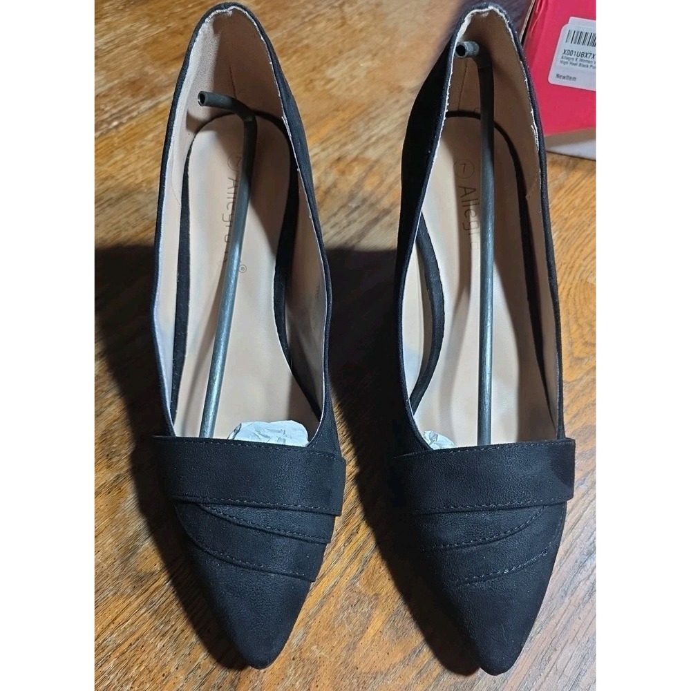 Allegra‎ K Close Toed Block Heels Women 7 Evening Party Dress Shoe Black